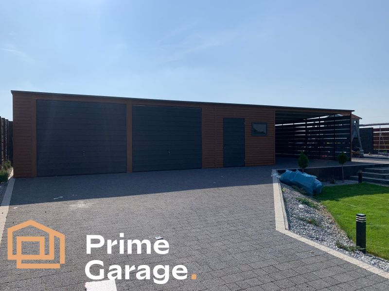 Garaż: szer: 15m x 6dł: m ciemny złoty dąb Garaż: szer: 15m x 6dł: m ciemny złoty dąb