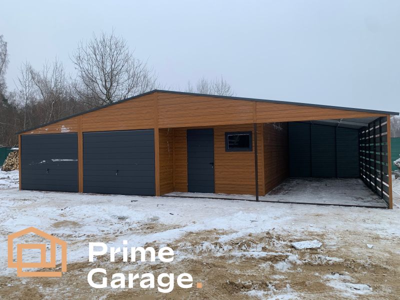 Garaż: szer: 12m x 7dł: m Jasny złoty dąb Garaż: szer: 12m x 7dł: m Jasny złoty dąb